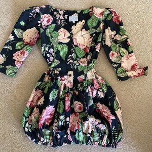 Vintage floral mini dress with bubble skirt, 4